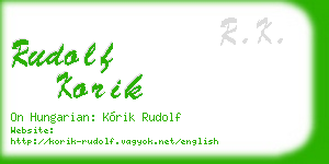 rudolf korik business card